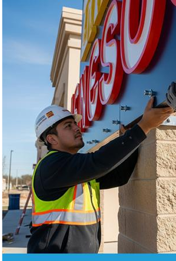 installation of business signs